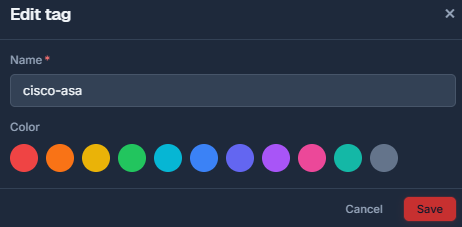 Editing an existing tag
